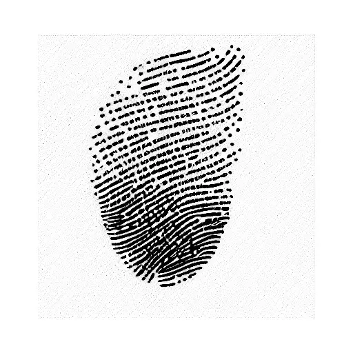 fingerprint tattoo design idea