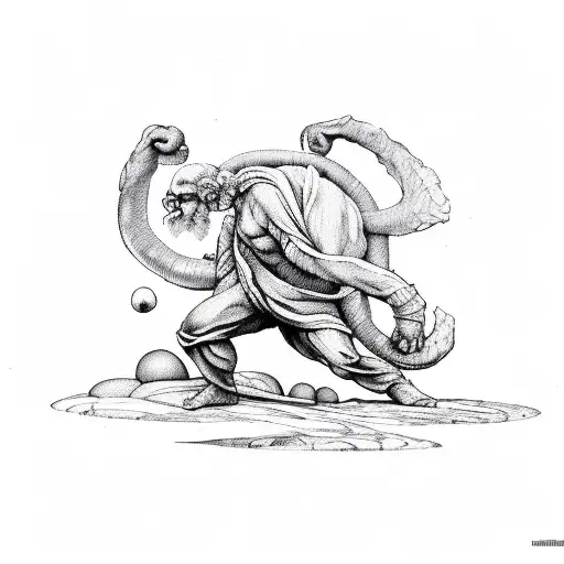 Sisyphus tattoo design idea