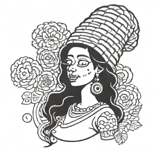 marge simpson tattoo design idea