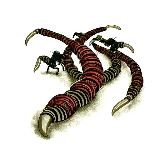 Centipede wrapping around an arm  tattoo design idea