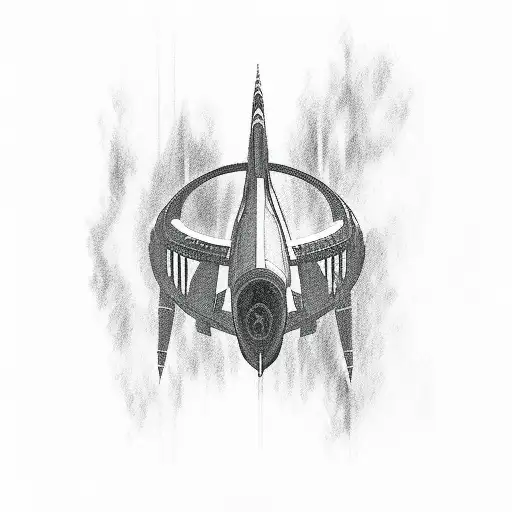 the enterprise d star trek tattoo design idea