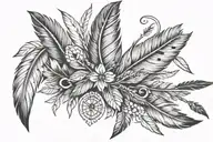 feathers and arrows tattoo design idea