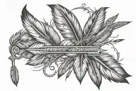 feathers and arrows tattoo design idea