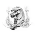 liverpool with piano tattoo design idea