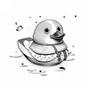 rubber duck tattoo design idea