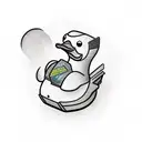 rubber duck tattoo design idea