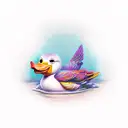 rubber duck tattoo design idea
