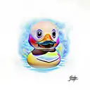 rubber duck tattoo design idea