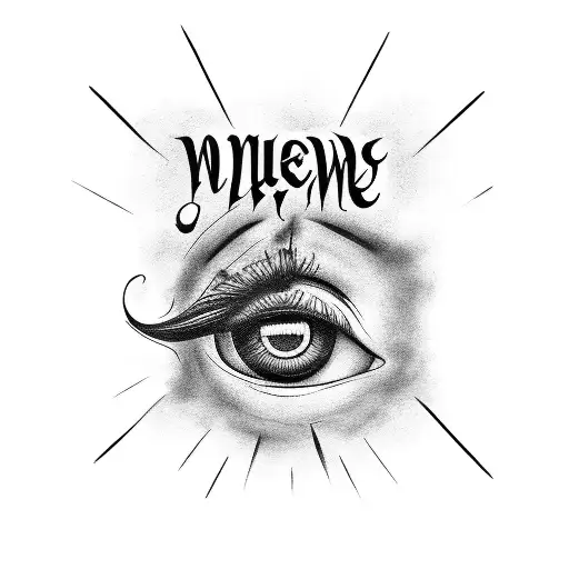 OJOS DE MUJER Y LA FRASE ALL EYEZ ON ME tattoo design idea
