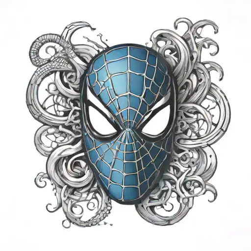 spiderman mask tattoo design idea