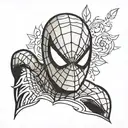 spiderman mask tattoo design idea