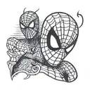spiderman mask tattoo design idea