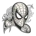 spiderman mask tattoo design idea