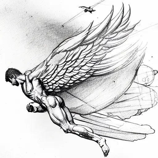 Icarus tattoo design idea