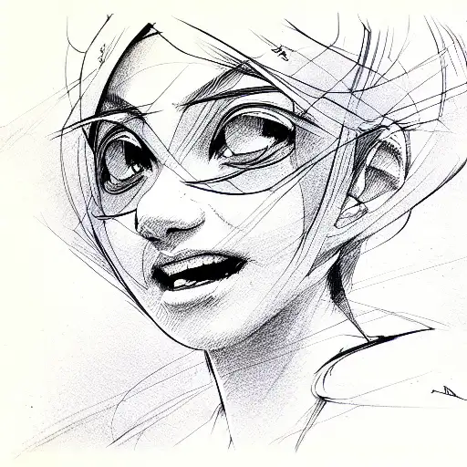 Master Yooda face, younger and smiling tattoo design idea