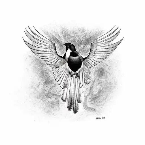 Australian magpie  tattoo design idea