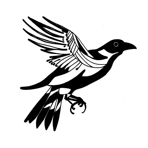 Australian magpie  tattoo design idea