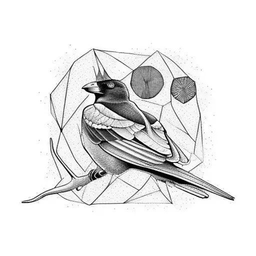 Australian magpie  tattoo design idea