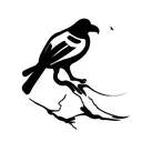 australian magpie tattoo design idea
