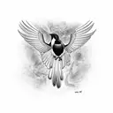 Australian magpie  tattoo design idea