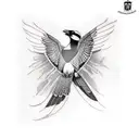 Australian magpie  tattoo design idea