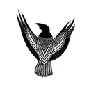 australian magpie tattoo design idea