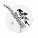 Australian magpie  tattoo design idea