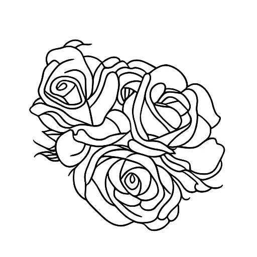 march birthflower bouquet tattoo design idea