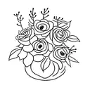 march birthflower bouquet tattoo design idea
