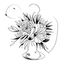march birthflower bouquet tattoo design idea