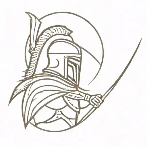spartan warrior tattoo design idea