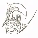 spartan warrior tattoo design idea