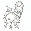 spartan warrior tattoo design idea