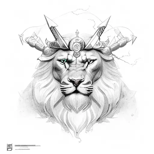 zeus with Lightning  tattoo design idea