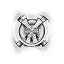 Christian Cross scroll tattoo design idea