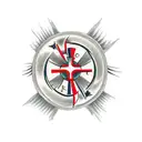 Christian Cross scroll tattoo design idea