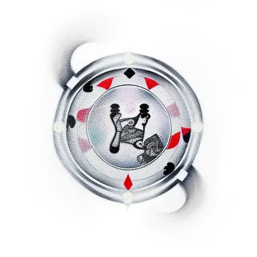 life's a gamble roulette  tattoo design idea