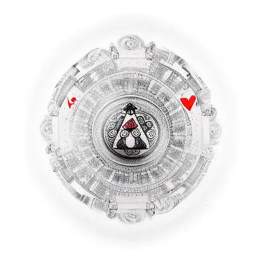 life's a gamble roulette  tattoo design idea