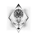 roulette with cards tattoo design idea