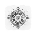 roulette with cards tattoo design idea