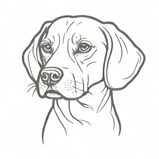 beagle dog tattoo design idea