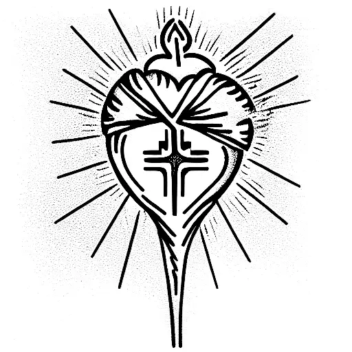Sacred Heart tattoo design idea