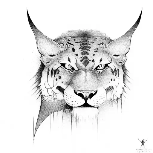 old School pantera com chamas  tattoo design idea