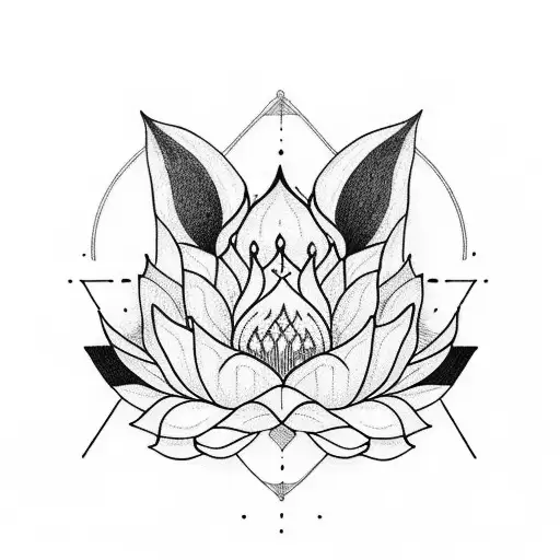 Budah sit on lotus with the number 123-8 tattoo design idea