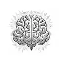 A brain-shaped succulent garden, representing the growth and healing that comes from therapy tattoo design idea