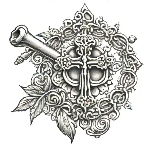 Portuguese; Rosary; Safety Pin; Fatima tattoo design idea