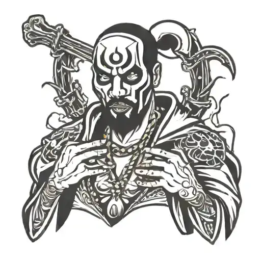 ghostface shirtless  tattoo design idea