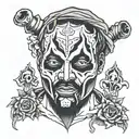 ghostface shirtless  tattoo design idea