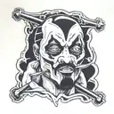 ghostface shirtless  tattoo design idea