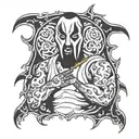 ghostface shirtless  tattoo design idea